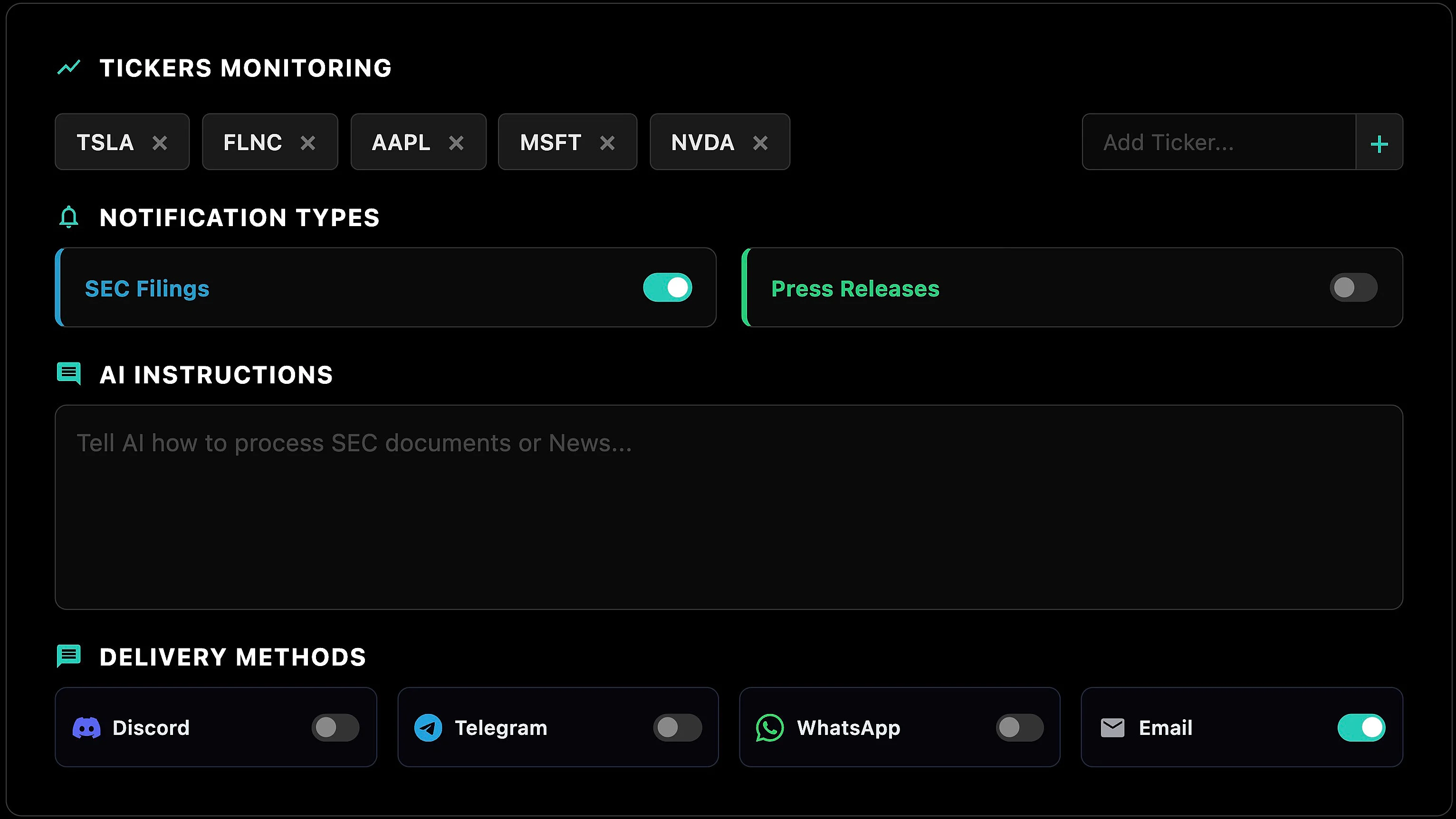 Smart Notifications Interface